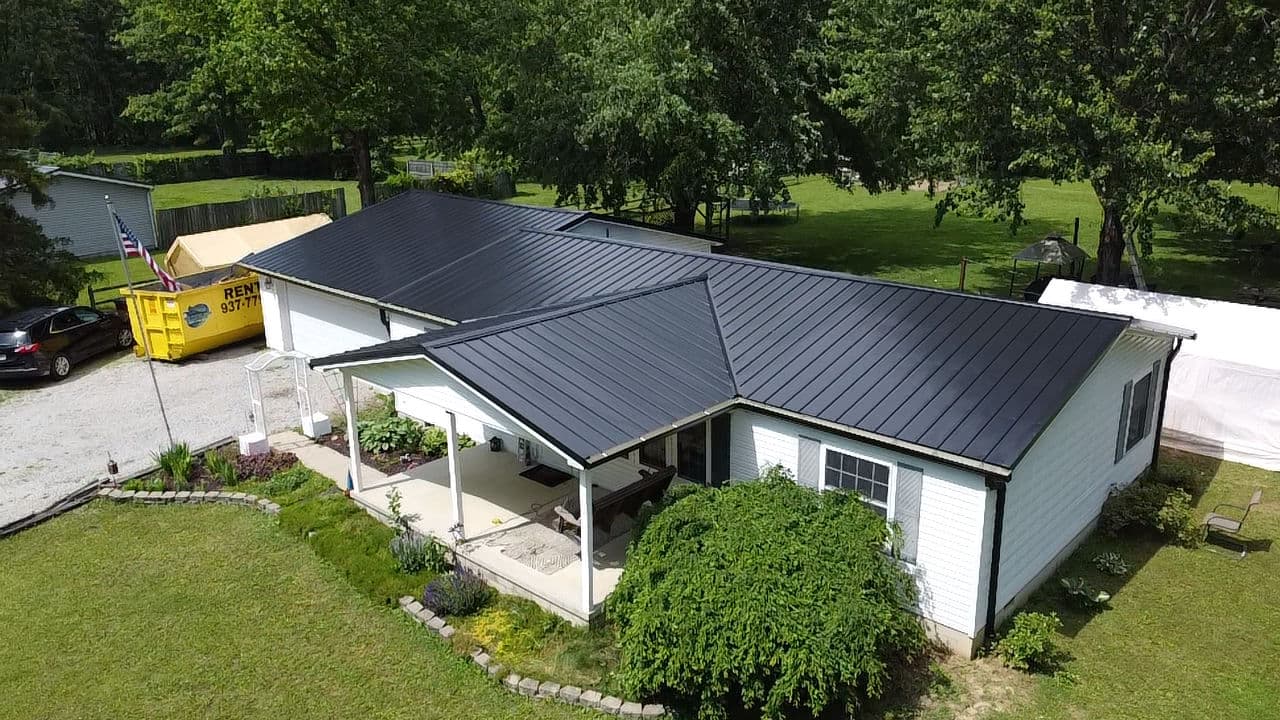 Gallery photos for Black Metal Roof and Gutter Upgrade in Mt. Orab: Image #2