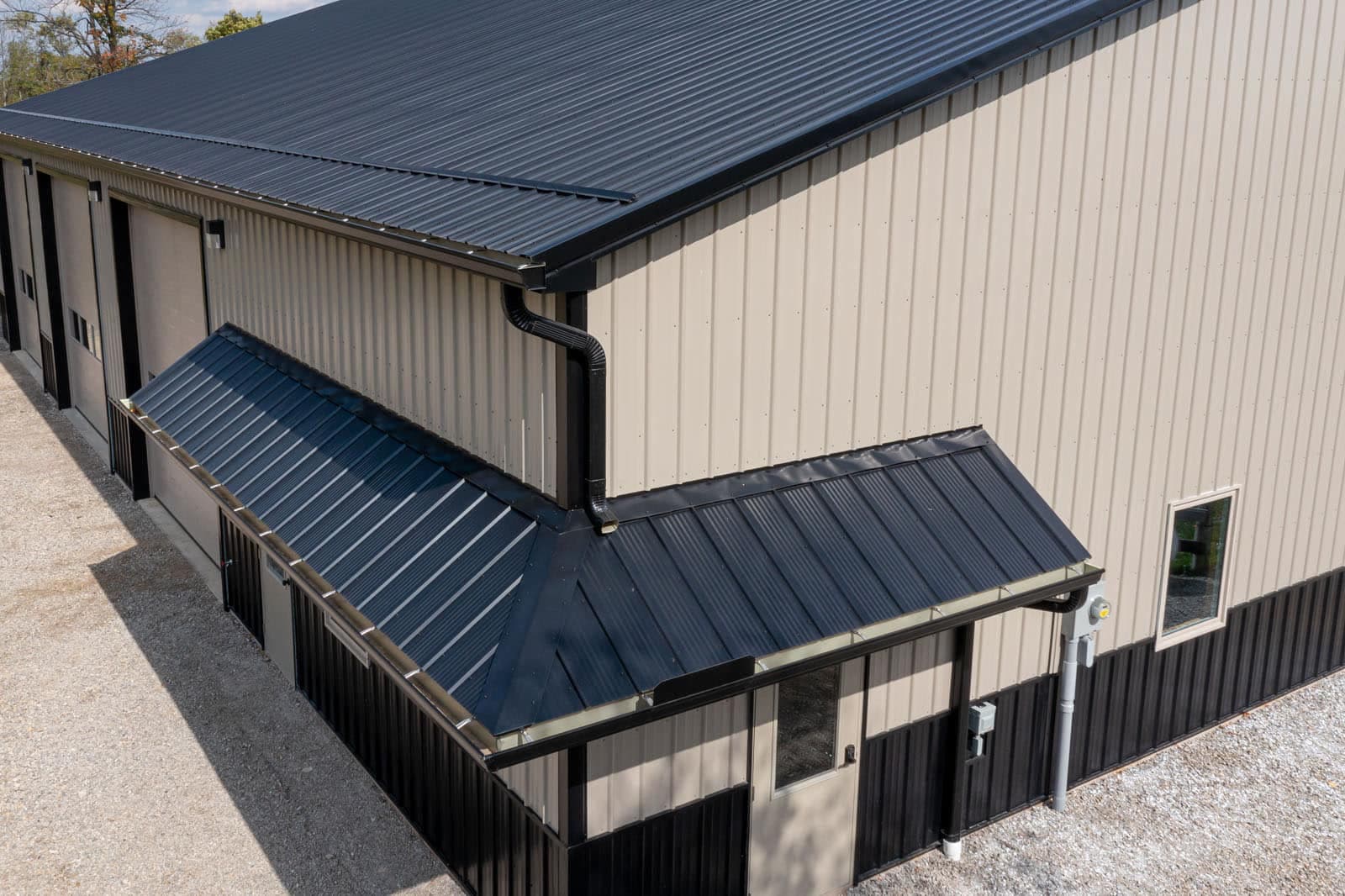 Modern Black Metal Roof Installation in Southern Ohio