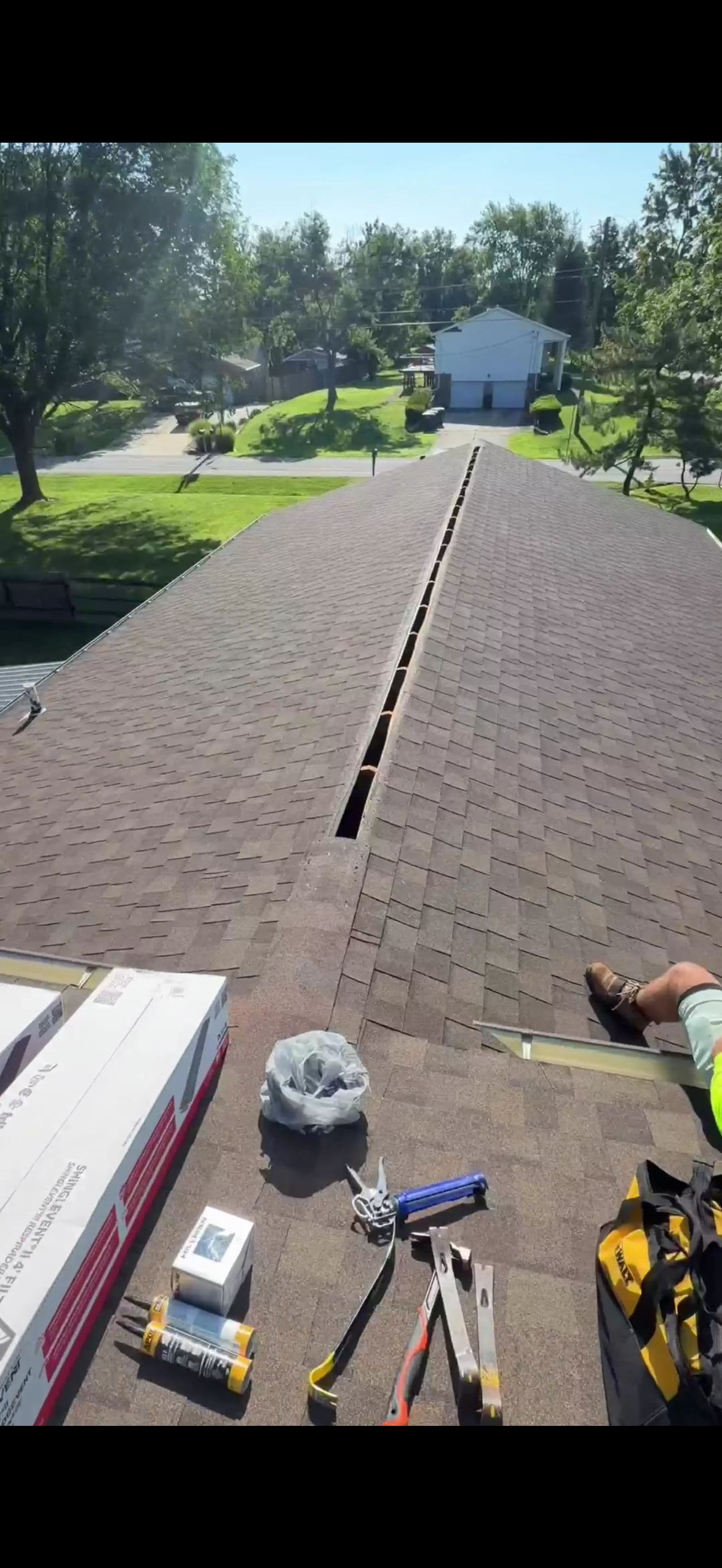 Gallery photos for Roof Repair and Ridge Vent Upgrade on a West Chester Home: Image #1