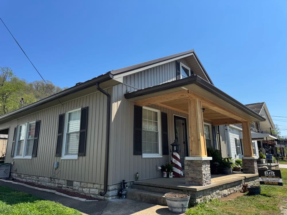 Gallery photos for Metal Roof, Board and Batten Siding, and Cedar Porch Build in Loveland: Image #3