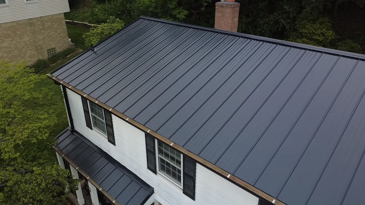 Gallery photos for Standing Seam Metal Roof and Gutter Upgrade on a Classic Two-Story Home: Image #9