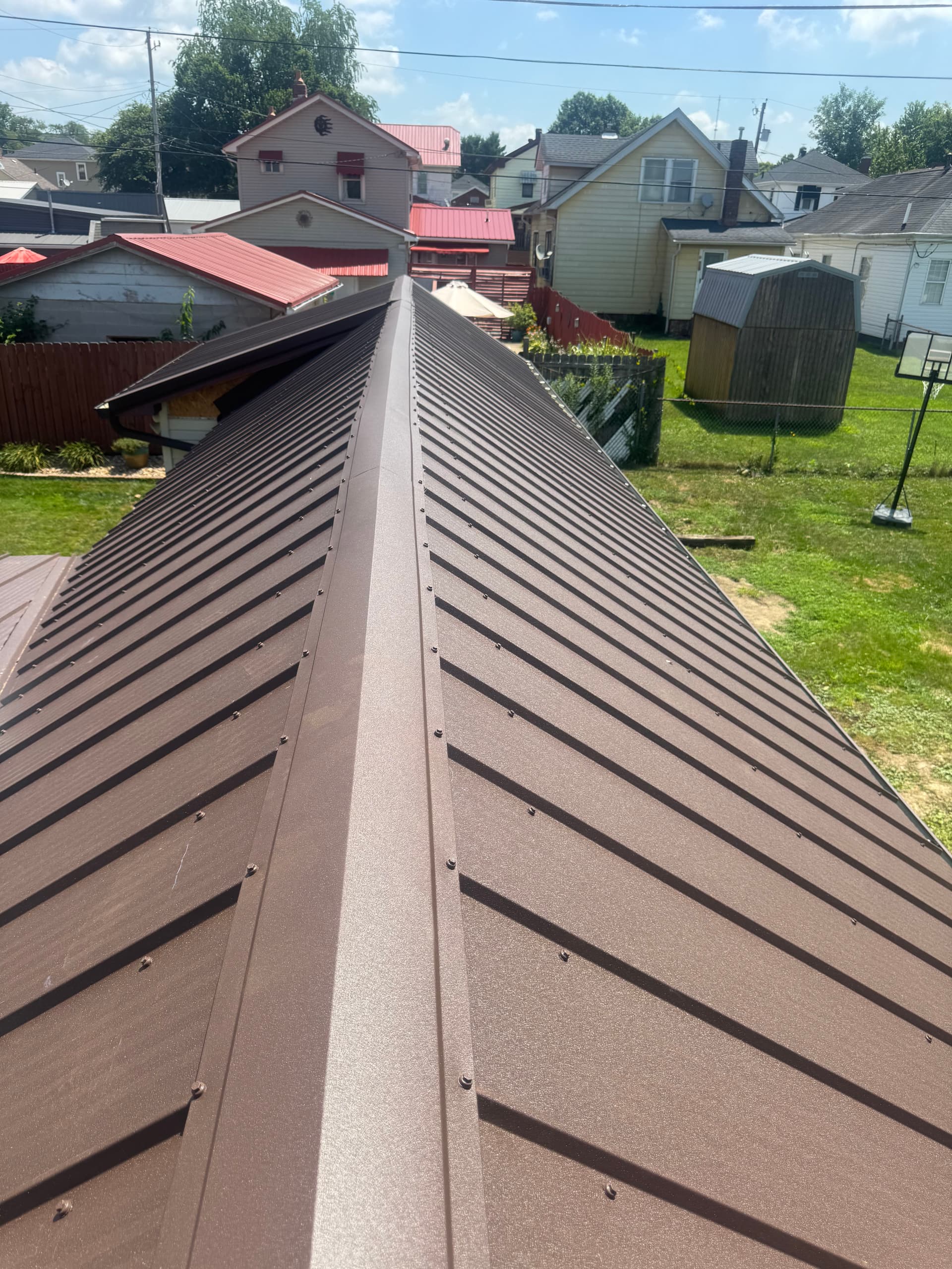 Gallery photos for Quad Rib Metal Roof Installation in Frost Brown: Image #3