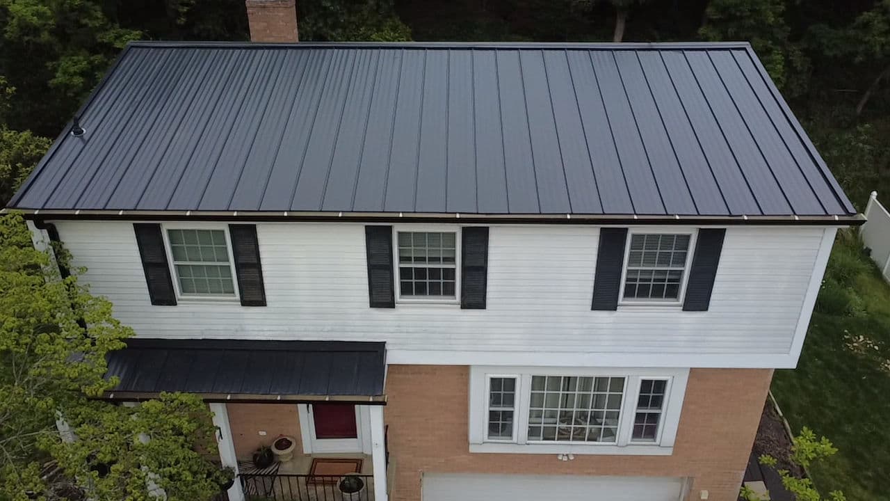 Gallery photos for Standing Seam Metal Roof and Gutter Upgrade on a Classic Two-Story Home: Image #6