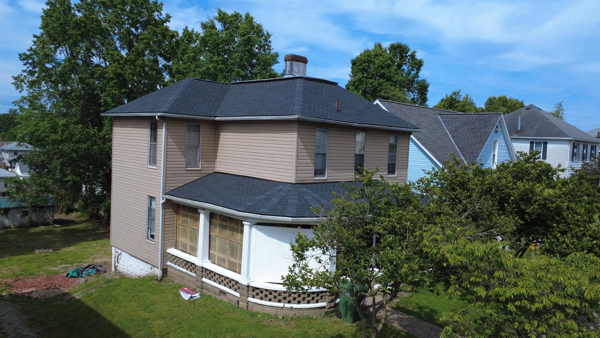Gallery photos for GAF Charcoal Roof Replacement with Full Deck Repair in Cambridge Ohio: Image #5