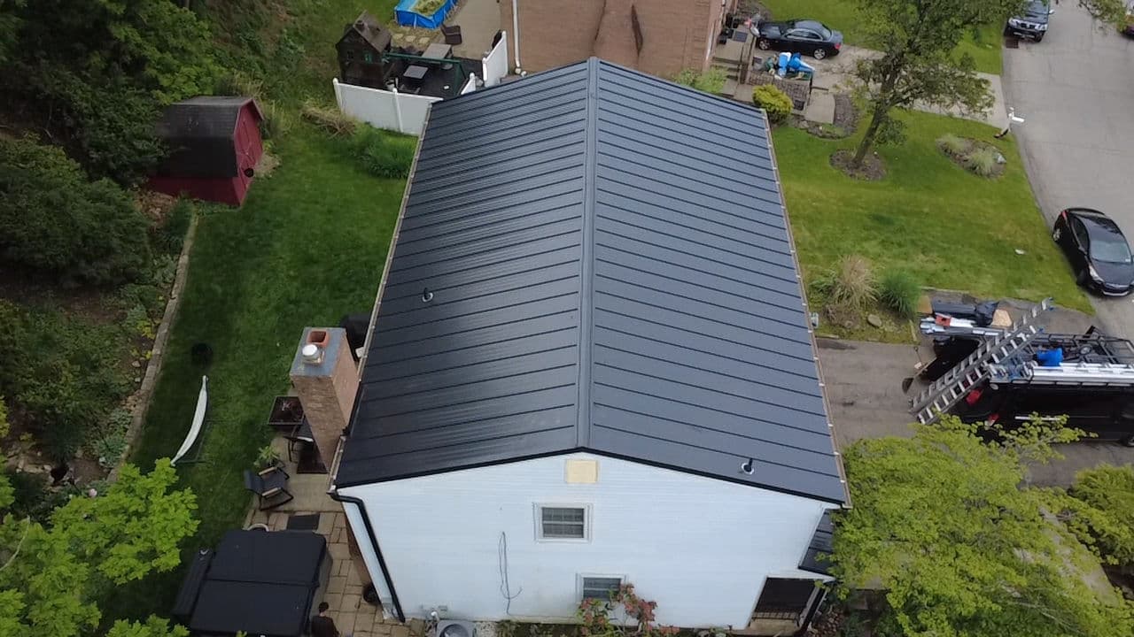 Gallery photos for Standing Seam Metal Roof and Gutter Upgrade on a Classic Two-Story Home: Image #4