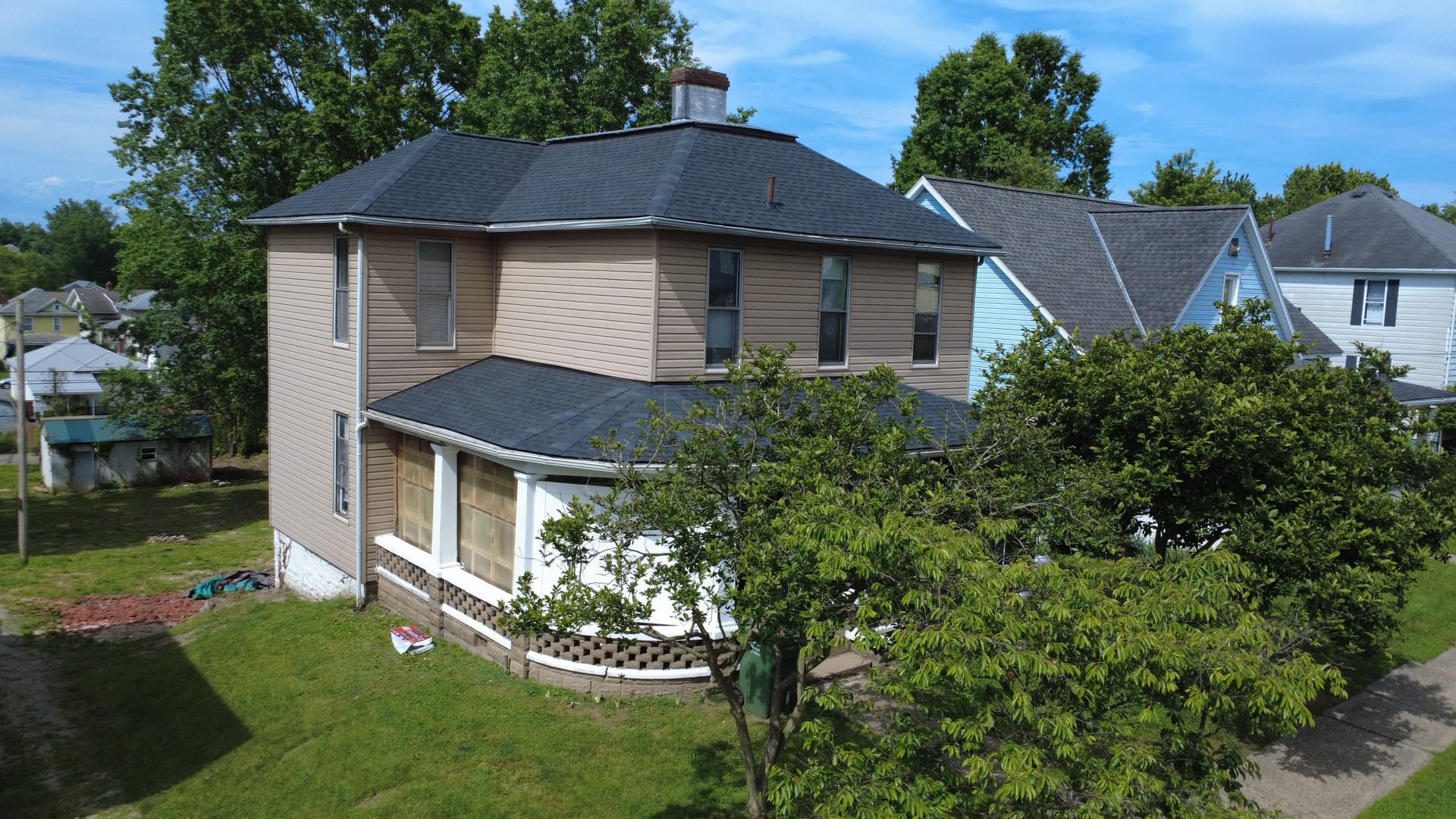 Gallery photos for GAF Charcoal Roof Replacement with Full Deck Repair in Cambridge Ohio: Image #4