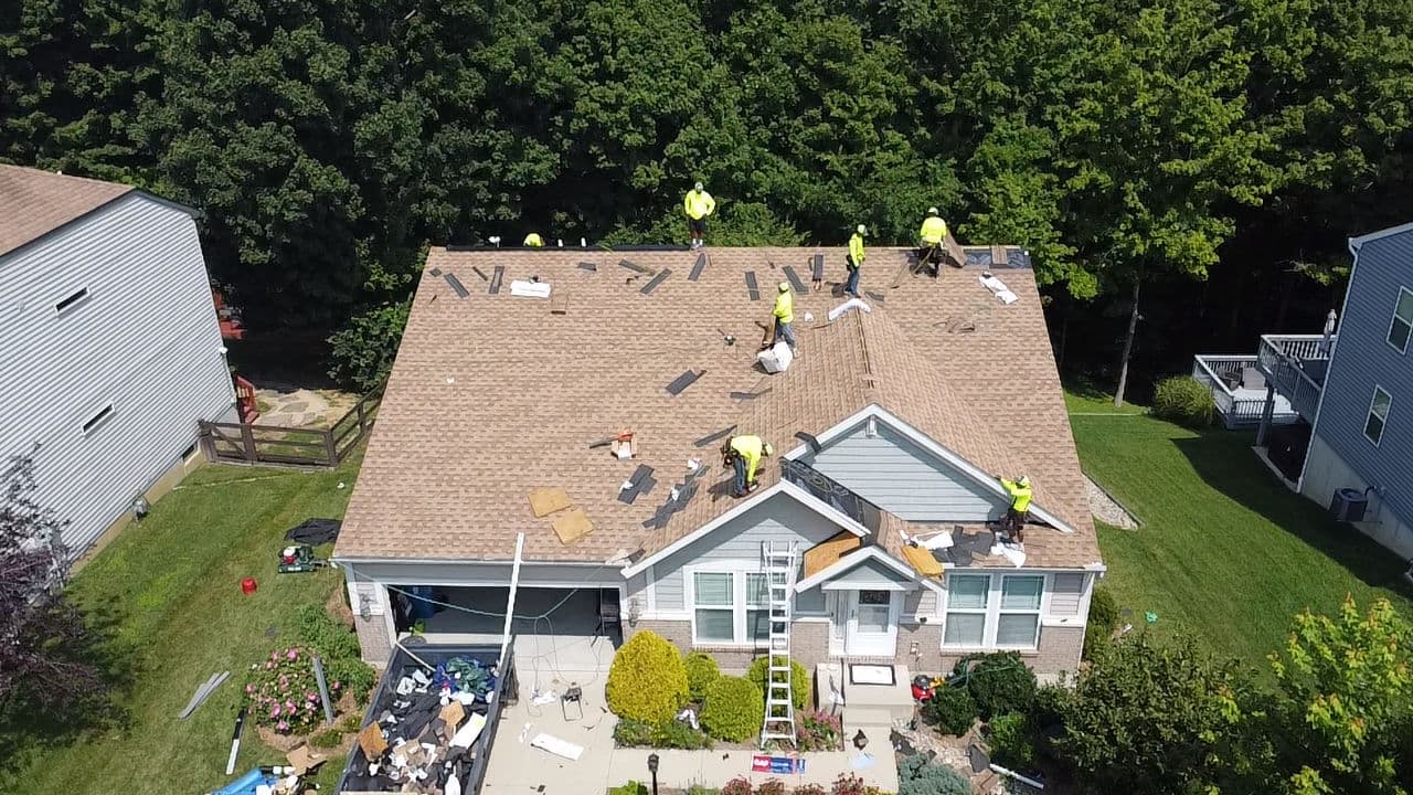 Gallery photos for GAF HDZ Shakewood Roof Replacement in Amelia Ohio: Image #3