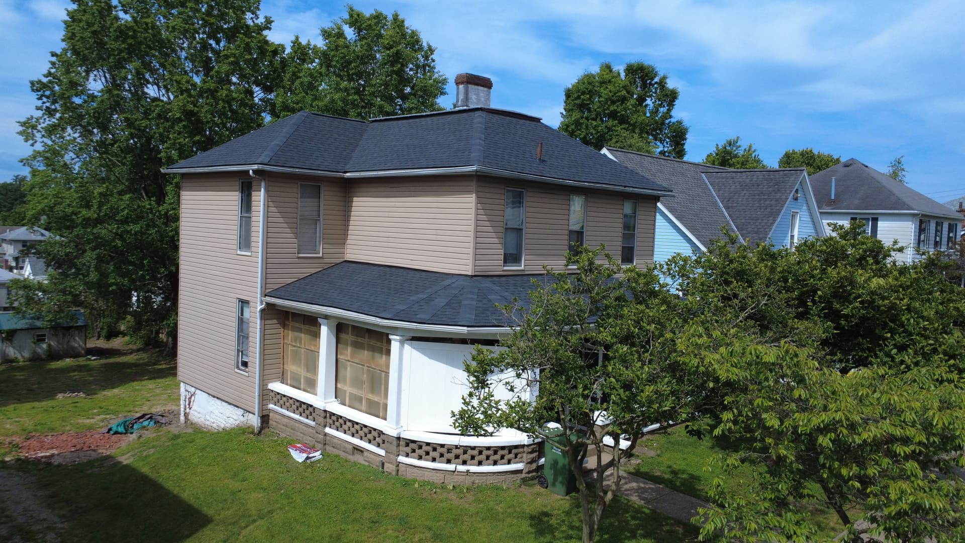 Gallery photos for GAF Charcoal Roof Replacement with Full Deck Repair in Cambridge Ohio: Image #6