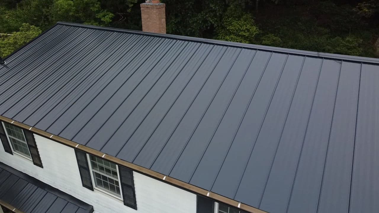 Gallery photos for Standing Seam Metal Roof and Gutter Upgrade on a Classic Two-Story Home: Image #3