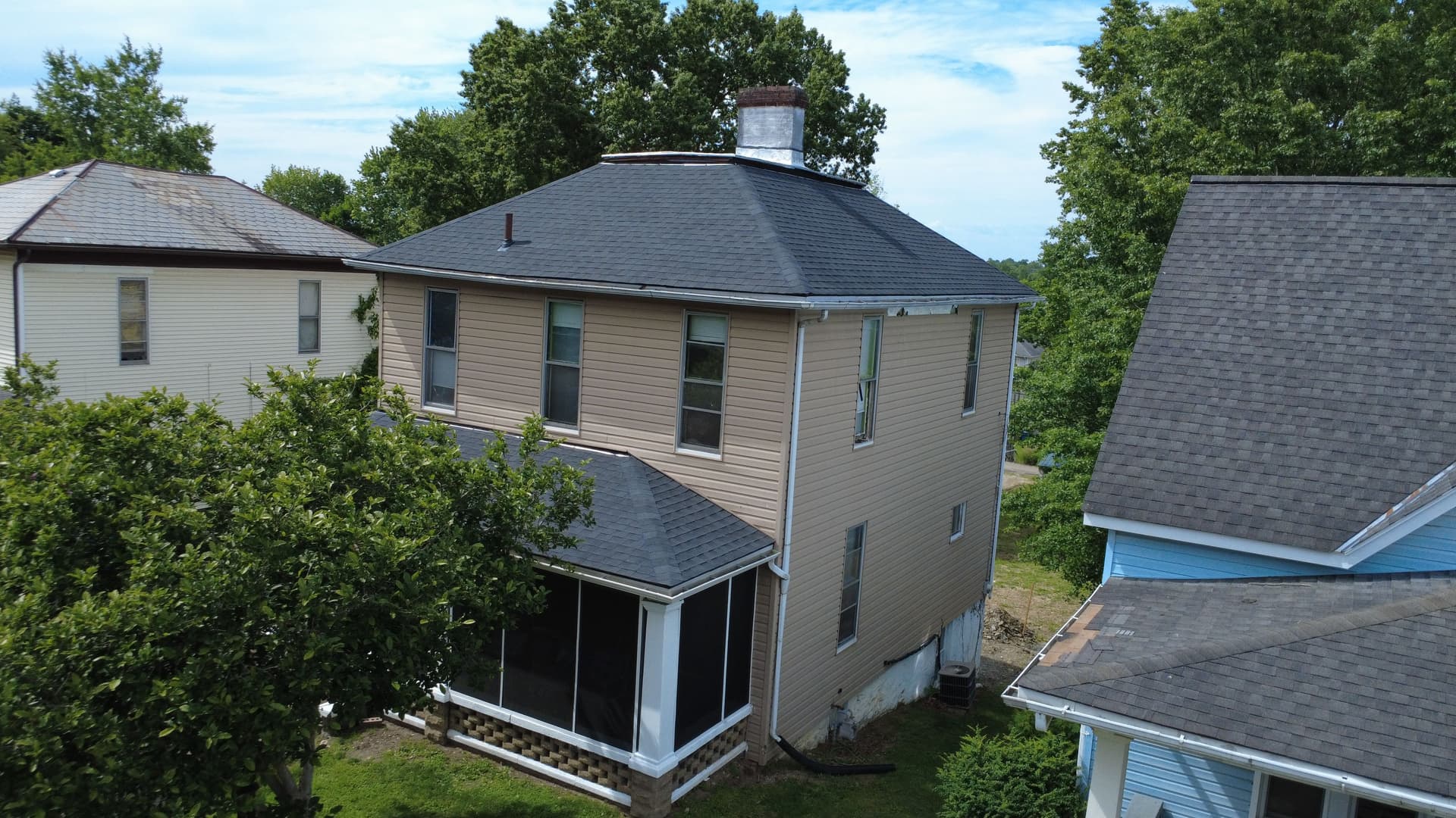 Gallery photos for GAF Charcoal Roof Replacement with Full Deck Repair in Cambridge Ohio: Image #2