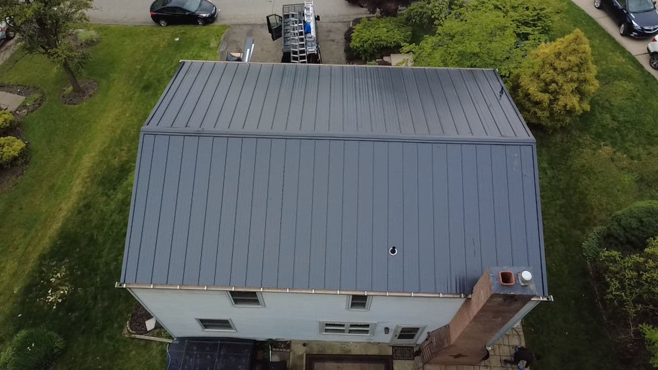 Gallery photos for Standing Seam Metal Roof and Gutter Upgrade on a Classic Two-Story Home: Image #5